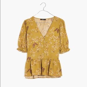 Madewell Courtyard Ruffle-Hem Top